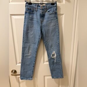 Levi's Light Blue High-Rise Distressed Jeans